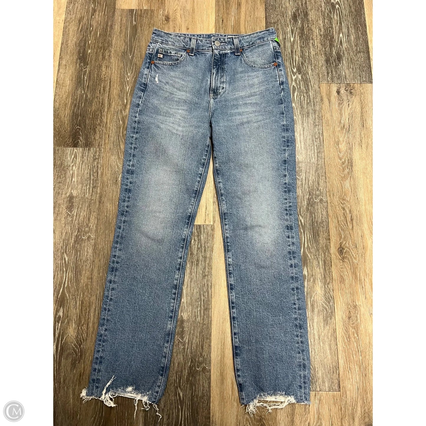 Jeans Straight By Adriano Goldschmied In Blue Denim, Size: 4