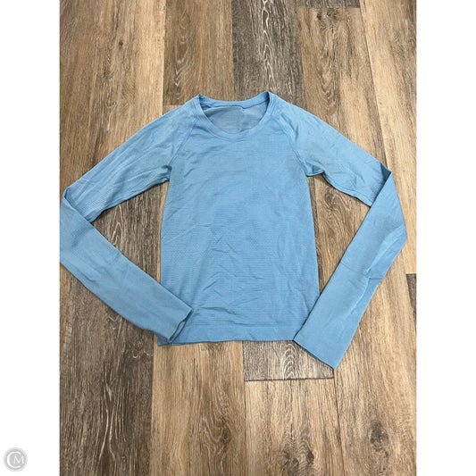 Athletic Top Long Sleeve Crewneck By Lululemon In Blue, Size: 0