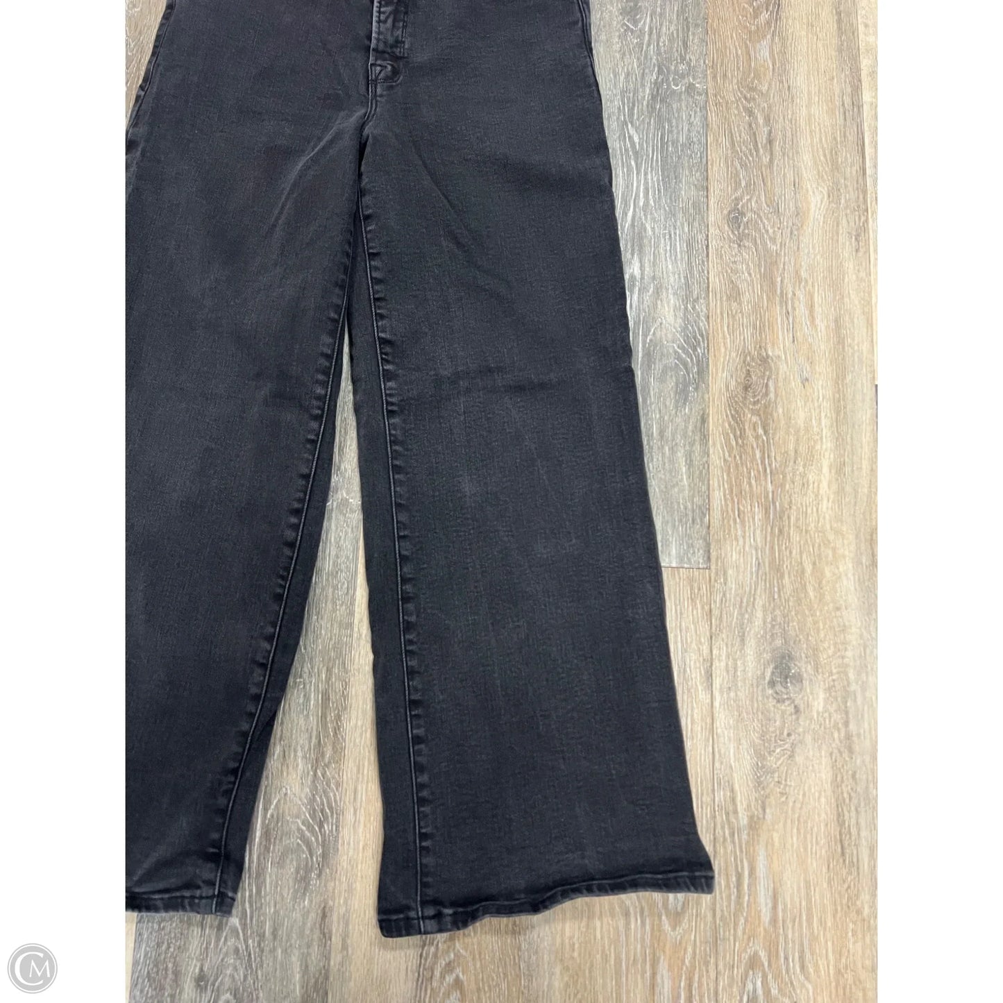 Jeans Wide Leg By Good American In Black Denim, Size: 6