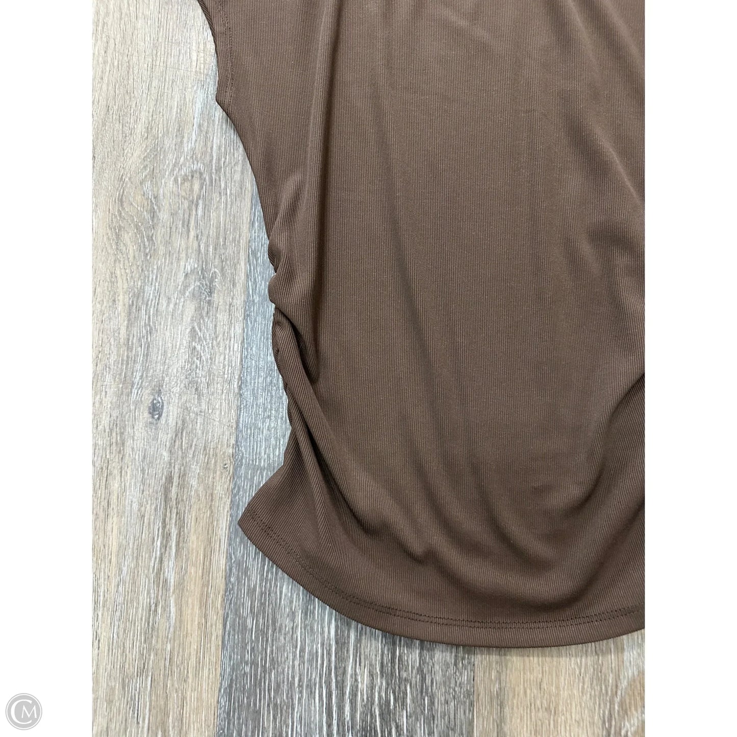 Top Short Sleeve By Workshop In Brown, Size: S