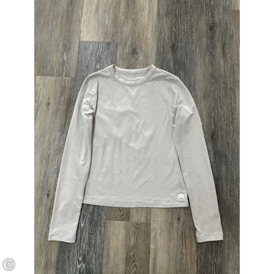 -Athletic Top Long Sleeve Crewneck By Vuori In Tan, Size: Xs