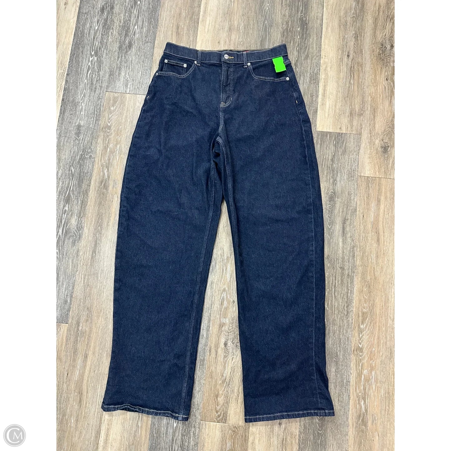 Jeans Wide Leg By Spanx In Blue Denim, Size: Xl Tall