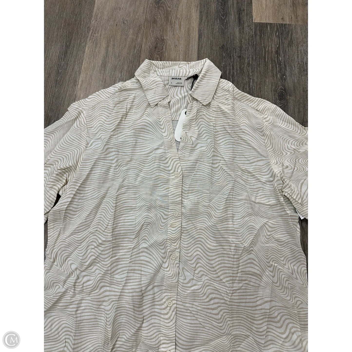 Blouse Short Sleeve By Prana In Tan, Size: S