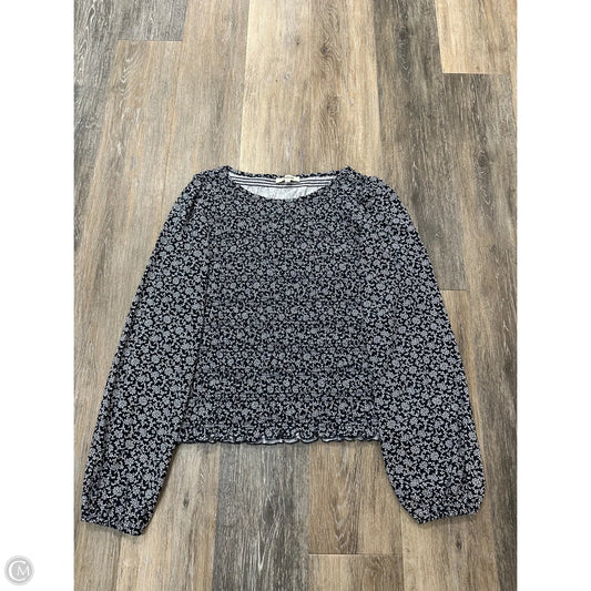 Blouse Long Sleeve By Madewell In Blue, Size: L