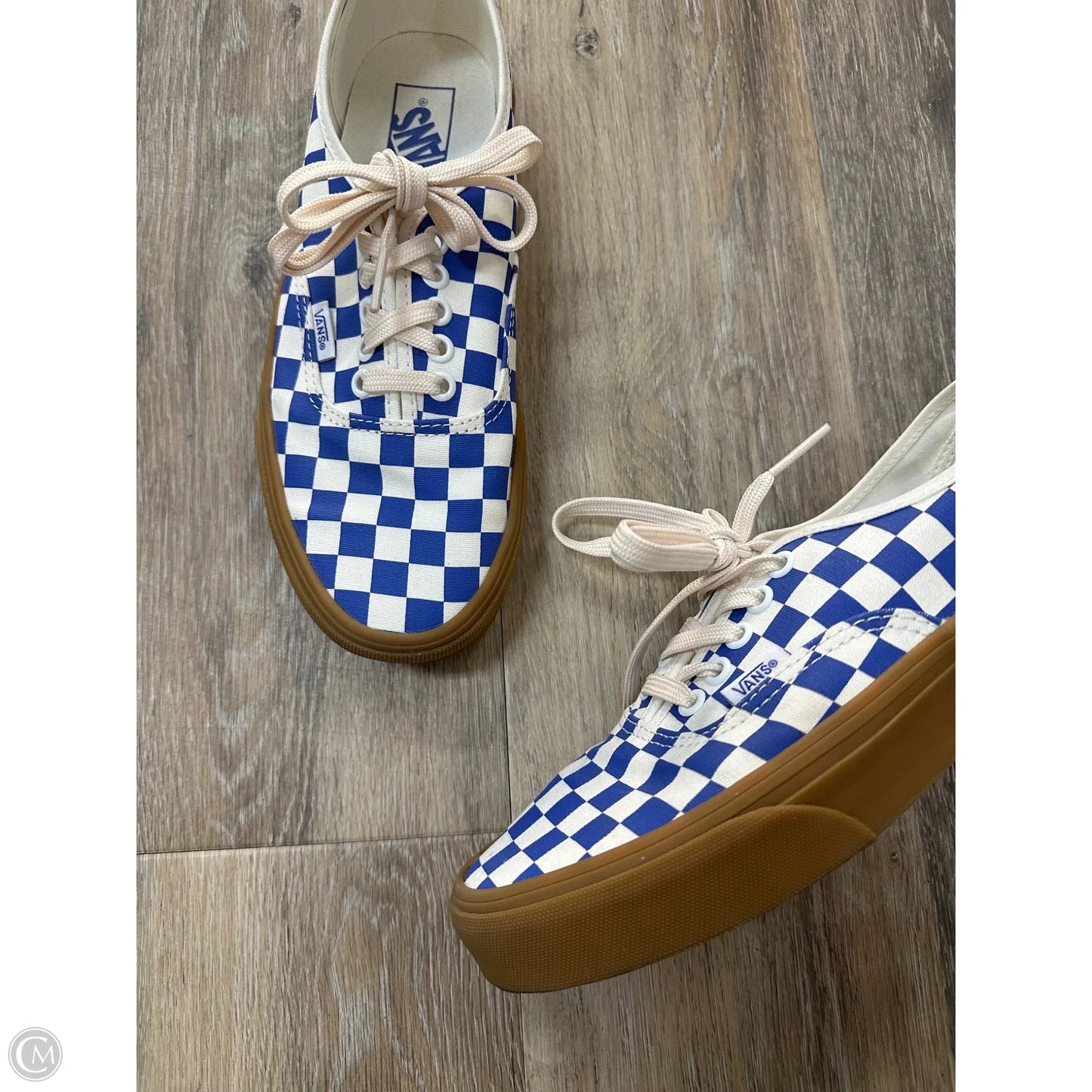 Shoes Sneakers By Vans In Blue & White, Size: 9.5
