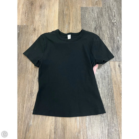 Athletic Top Short Sleeve By Lululemon In Black, Size: S
