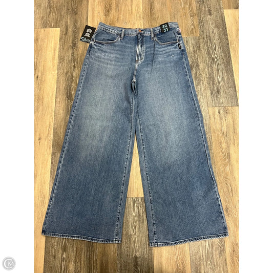 Jeans Wide Leg By Silver In Blue Denim, Size: 14