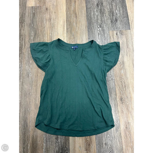 Top Short Sleeve By Democracy In Green, Size: L