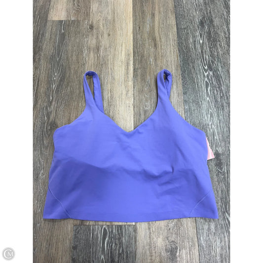Athletic Tank Top By Lululemon In Purple, Size: 14