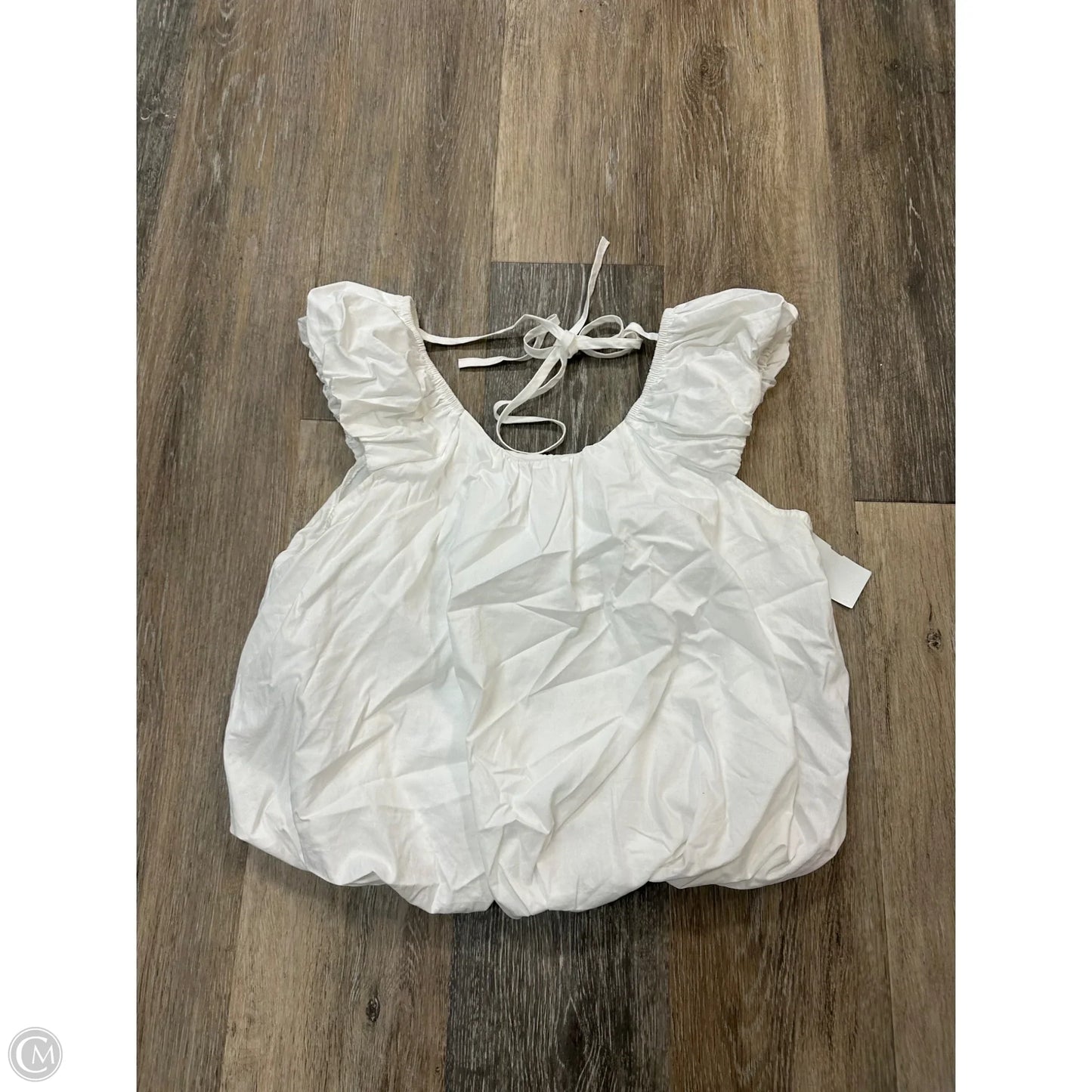 Blouse Short Sleeve By Tiramisu In White, Size: Xs