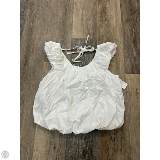 Blouse Short Sleeve By Tiramisu In White, Size: Xs