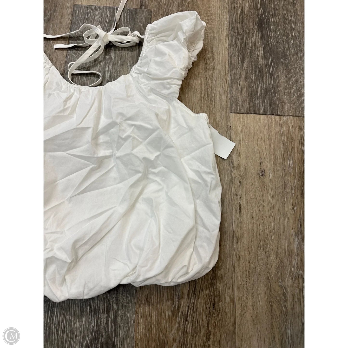 Blouse Short Sleeve By Tiramisu In White, Size: Xs