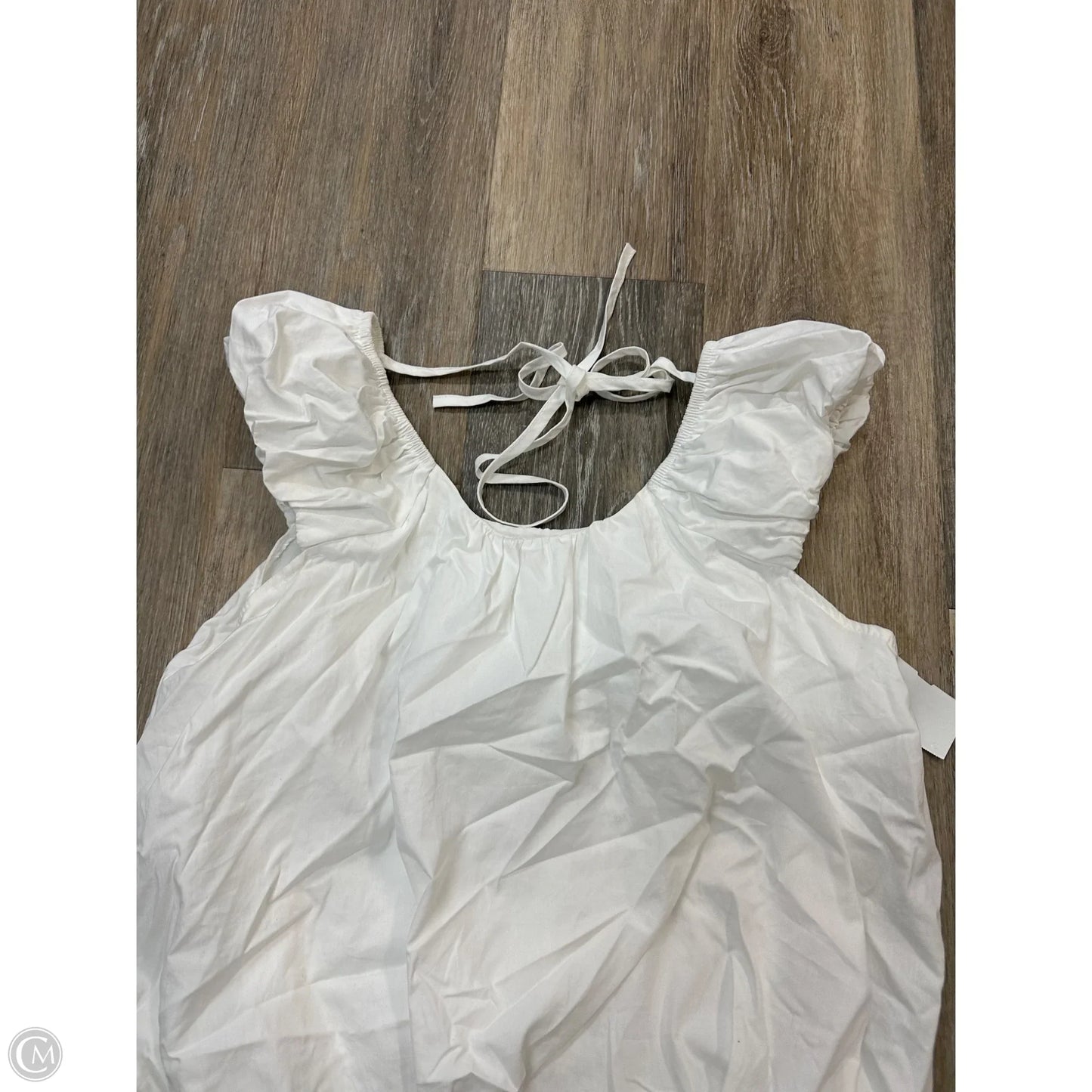 Blouse Short Sleeve By Tiramisu In White, Size: Xs