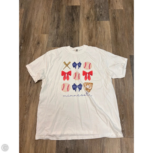 Top Short Sleeve By Comfort Colors In White, Size: 2x