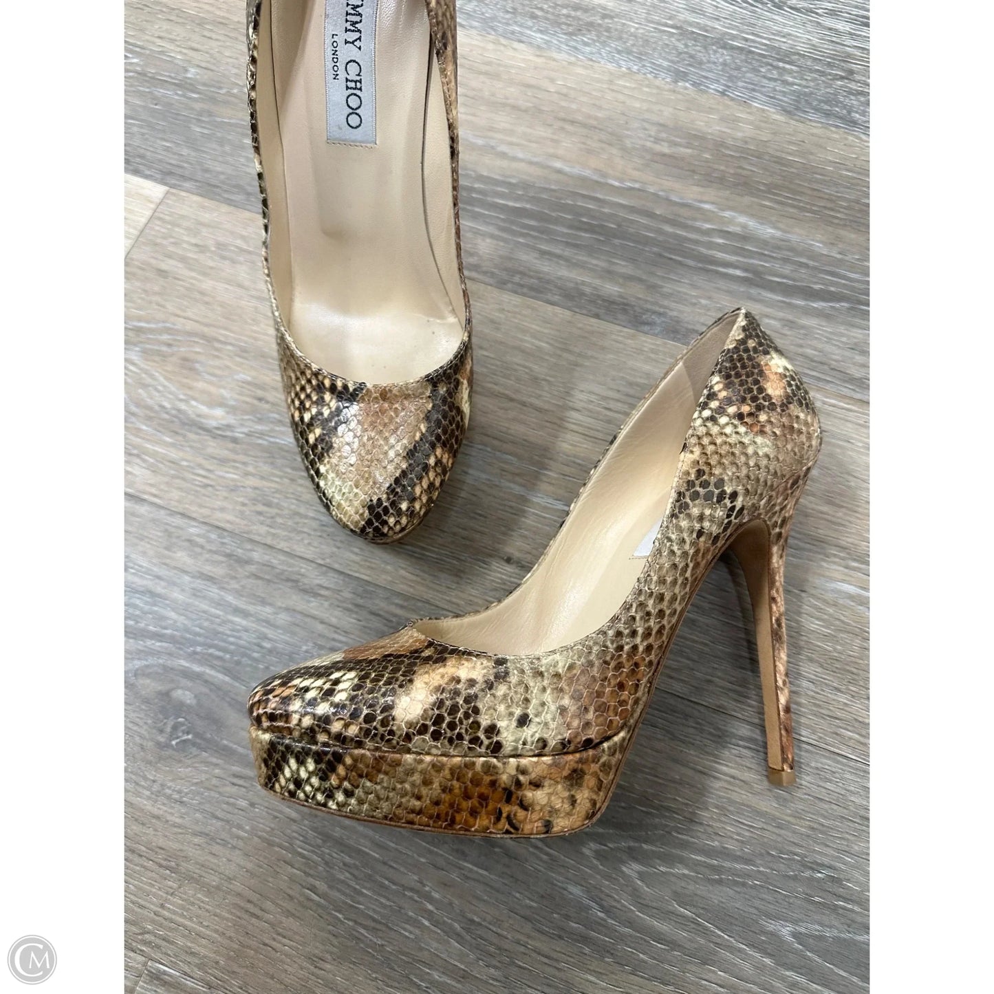 Shoes Luxury Designer By Jimmy Choo In Animal Print, Size: 8