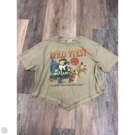 -Top Short Sleeve By Modish Rebel In Green, Size: Xl