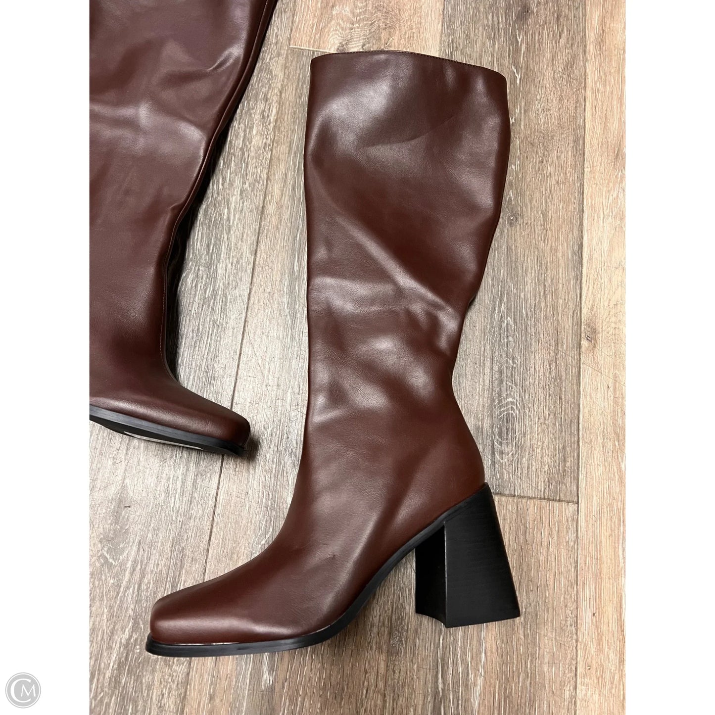 Boots Knee Heels By Princess Polly In Brown, Size: 9