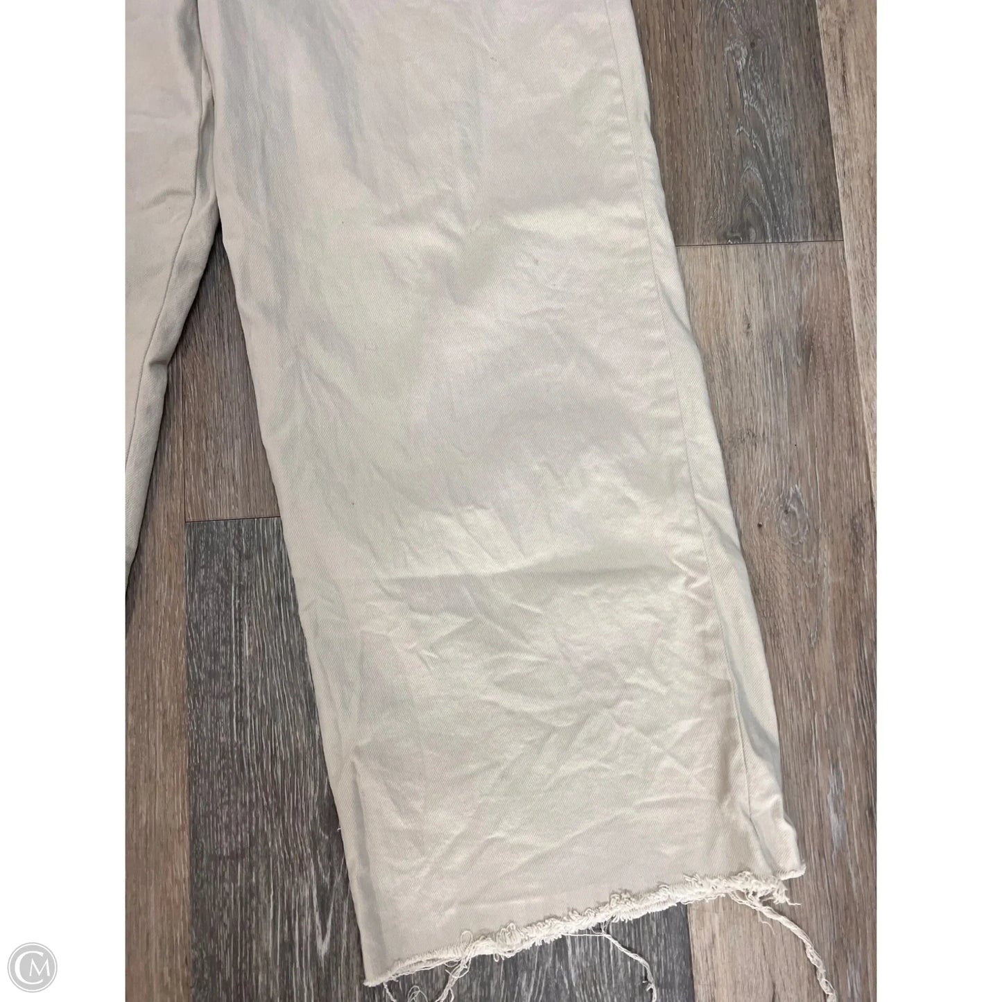 -Jeans Wide Leg By Good American In Tan Denim, Size: 14/32