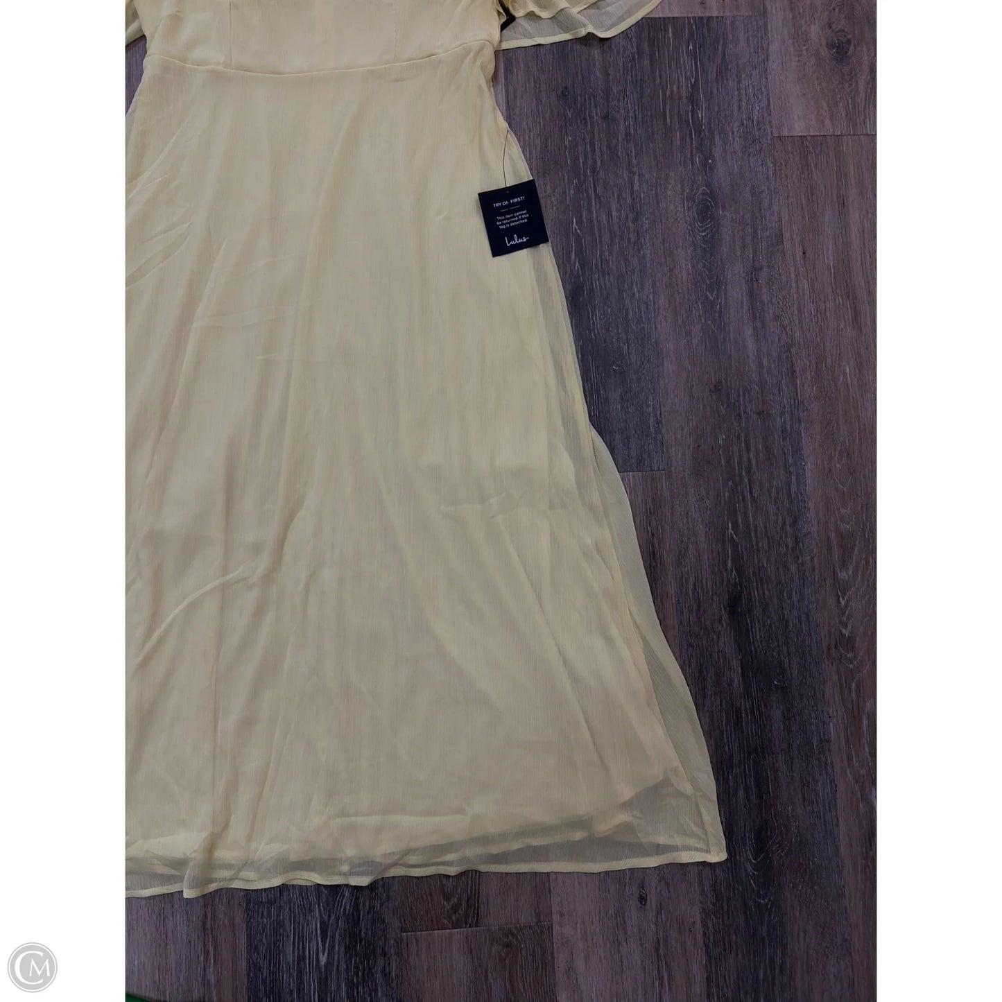 Dress Party Midi By Lulus In Yellow, Size: L