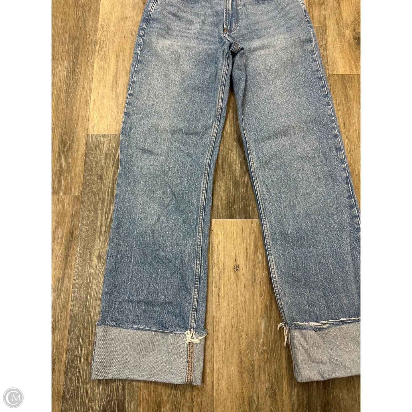 Jeans Straight By Abercrombie And Fitch In Blue Denim, Size: 0L