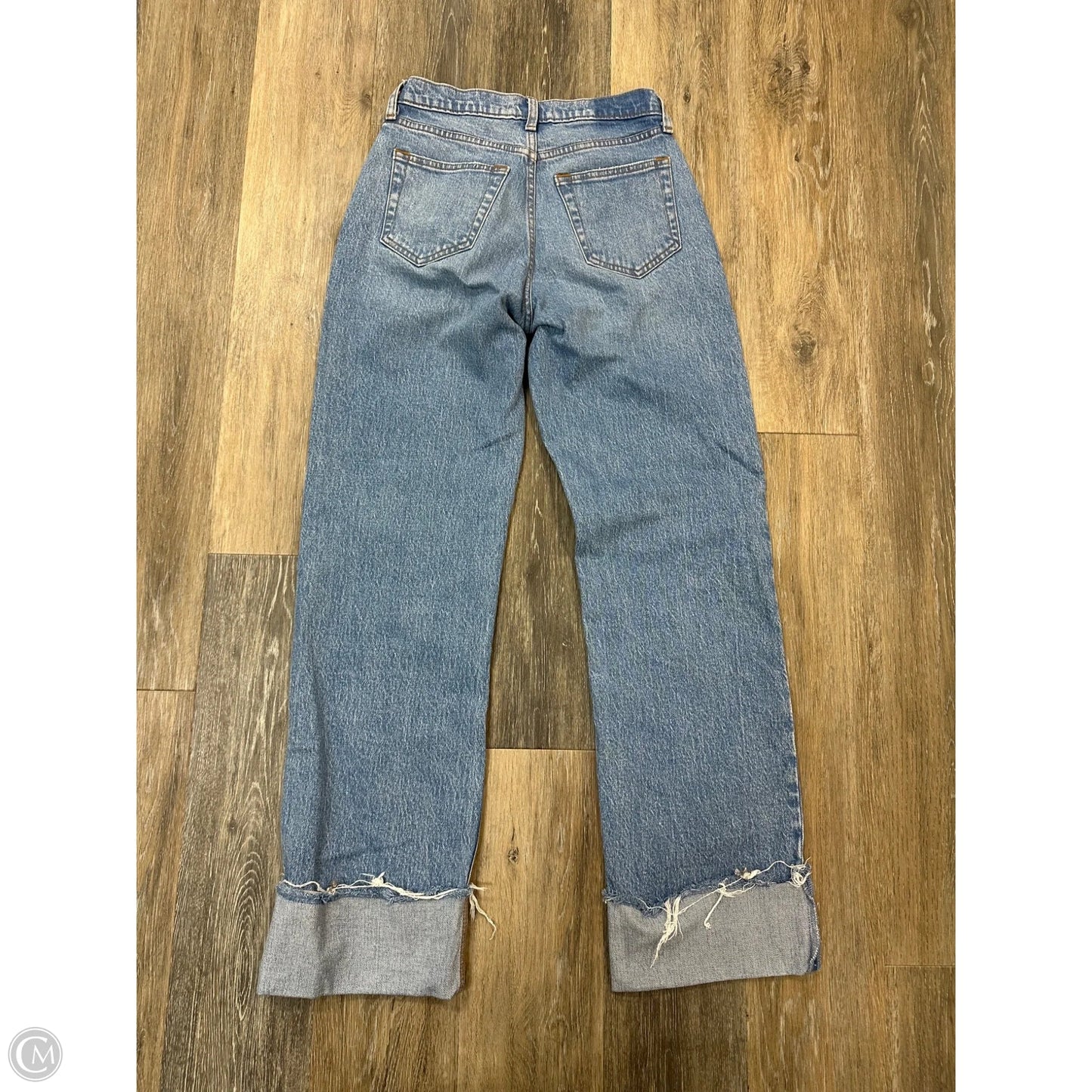 Jeans Straight By Abercrombie And Fitch In Blue Denim, Size: 0L