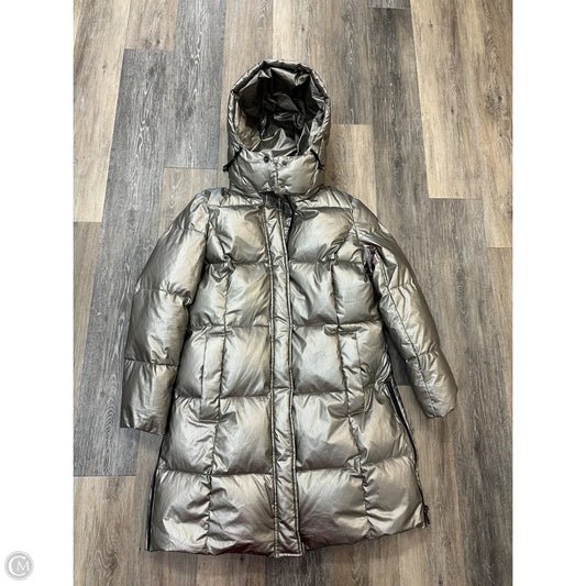 Coat Puffer & Quilted By Madeline In Silver, Size: Xl