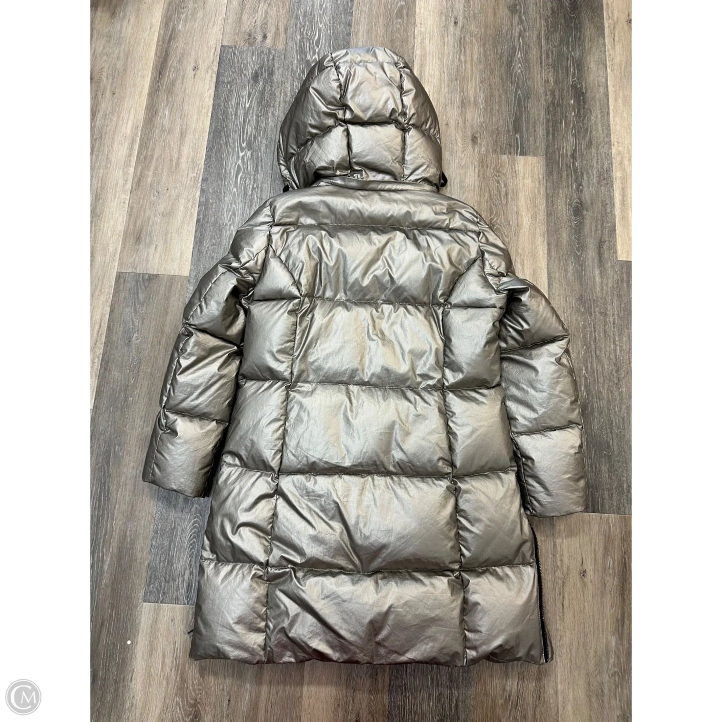 Coat Puffer & Quilted By Madeline In Silver, Size: Xl