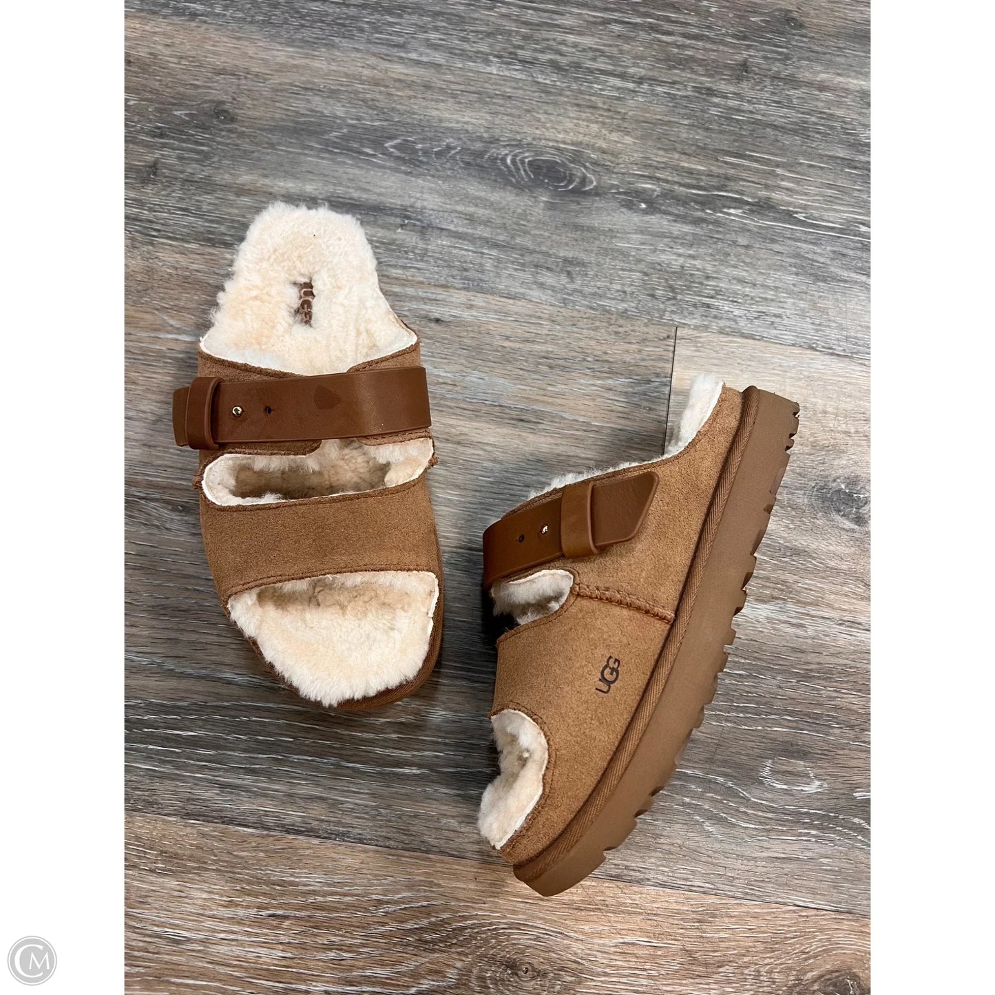 Sandals Designer By Ugg In Brown, Size: 7