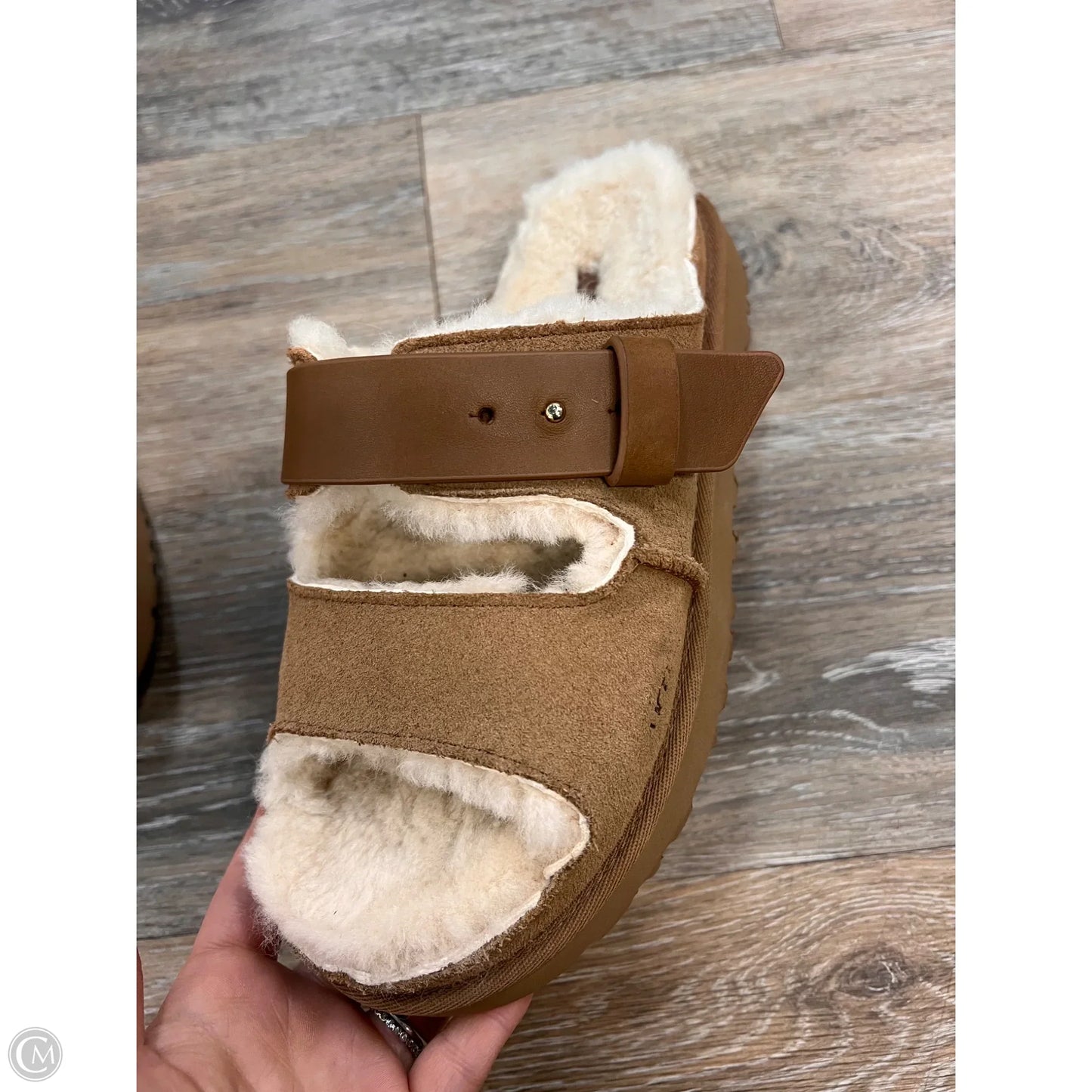 Sandals Designer By Ugg In Brown, Size: 7
