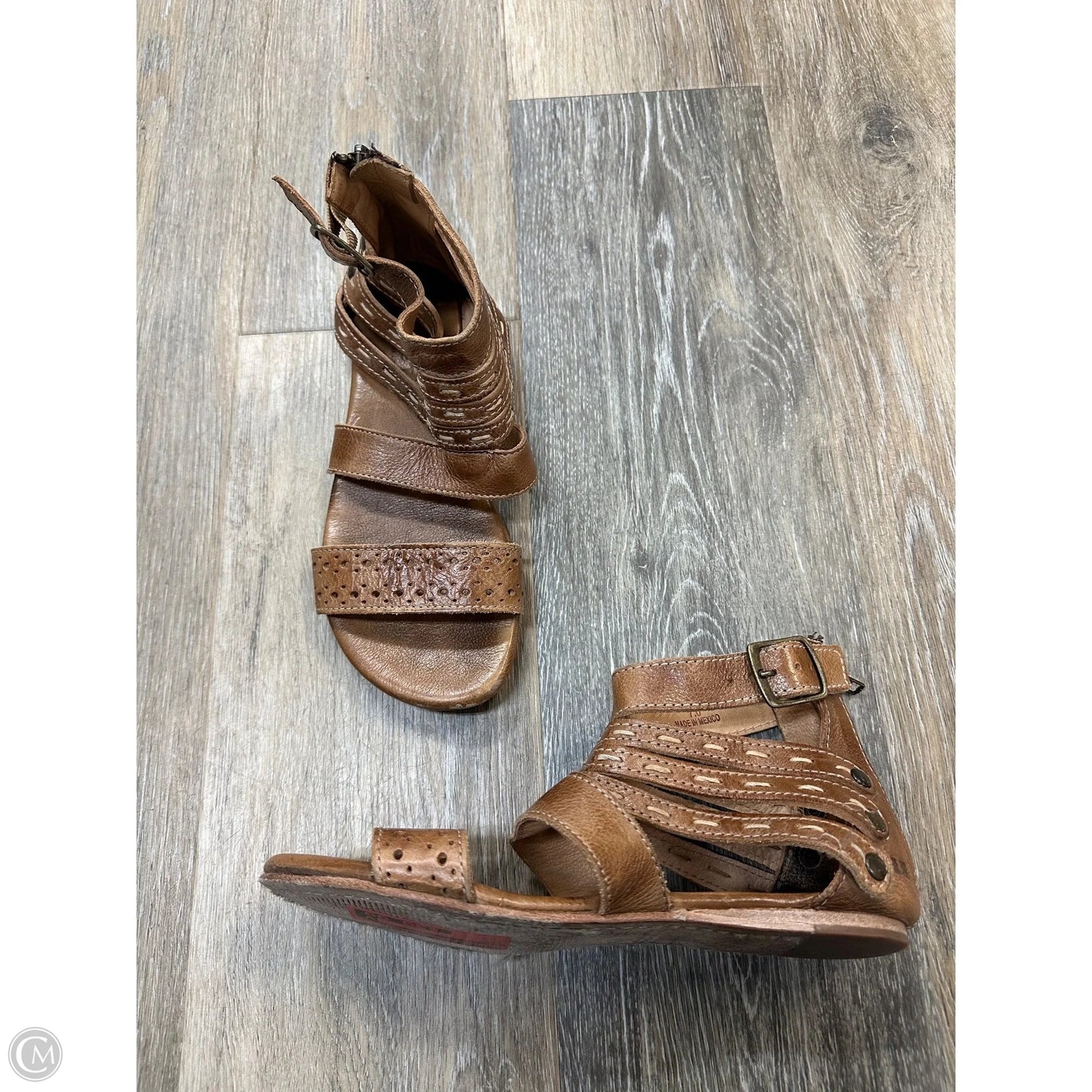 Sandals Flats By Bed Stu In Brown, Size: 7