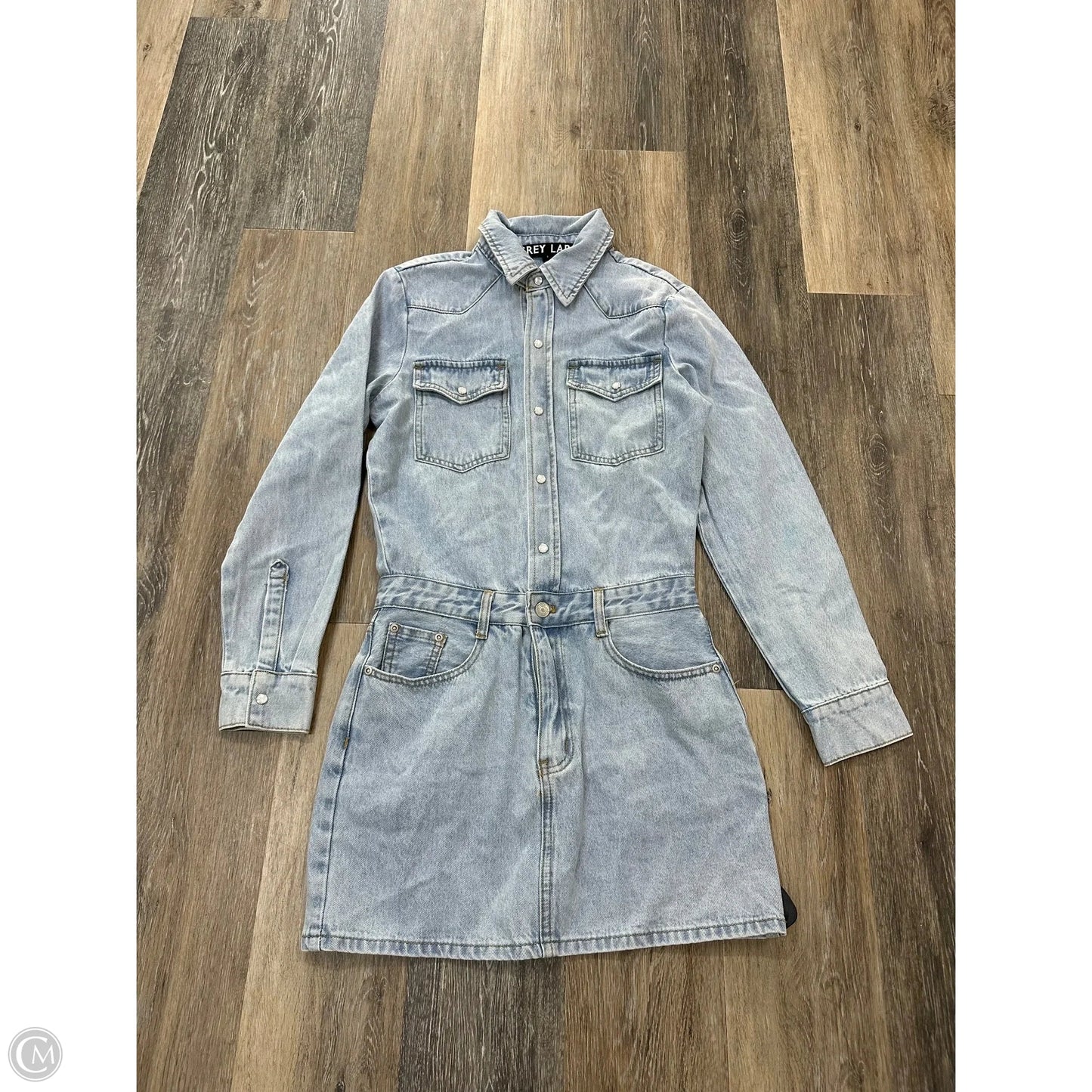 Dress Casual Short By Grey Lab In Blue Denim, Size: S