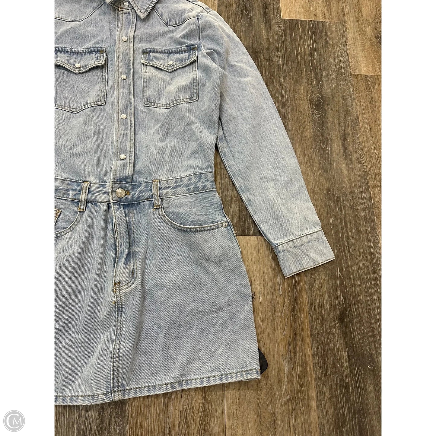 Dress Casual Short By Grey Lab In Blue Denim, Size: S