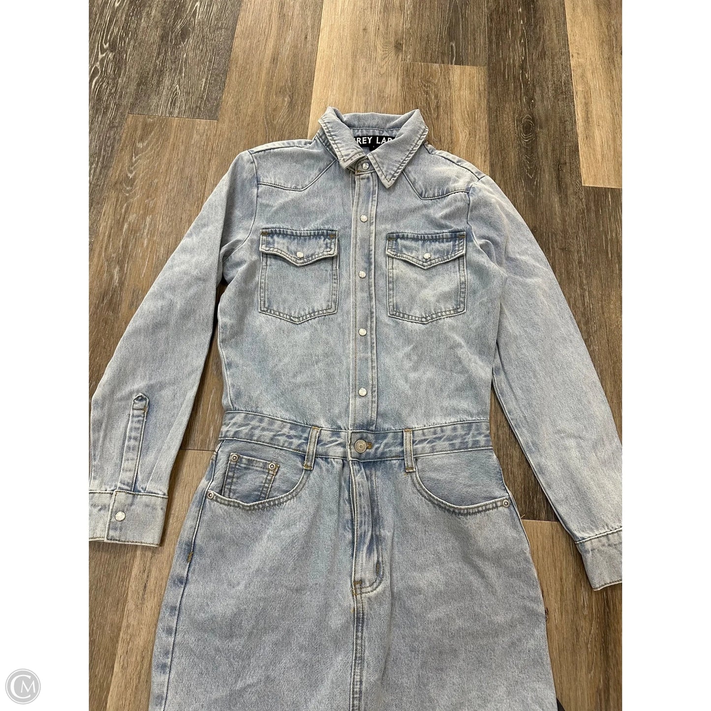 Dress Casual Short By Grey Lab In Blue Denim, Size: S