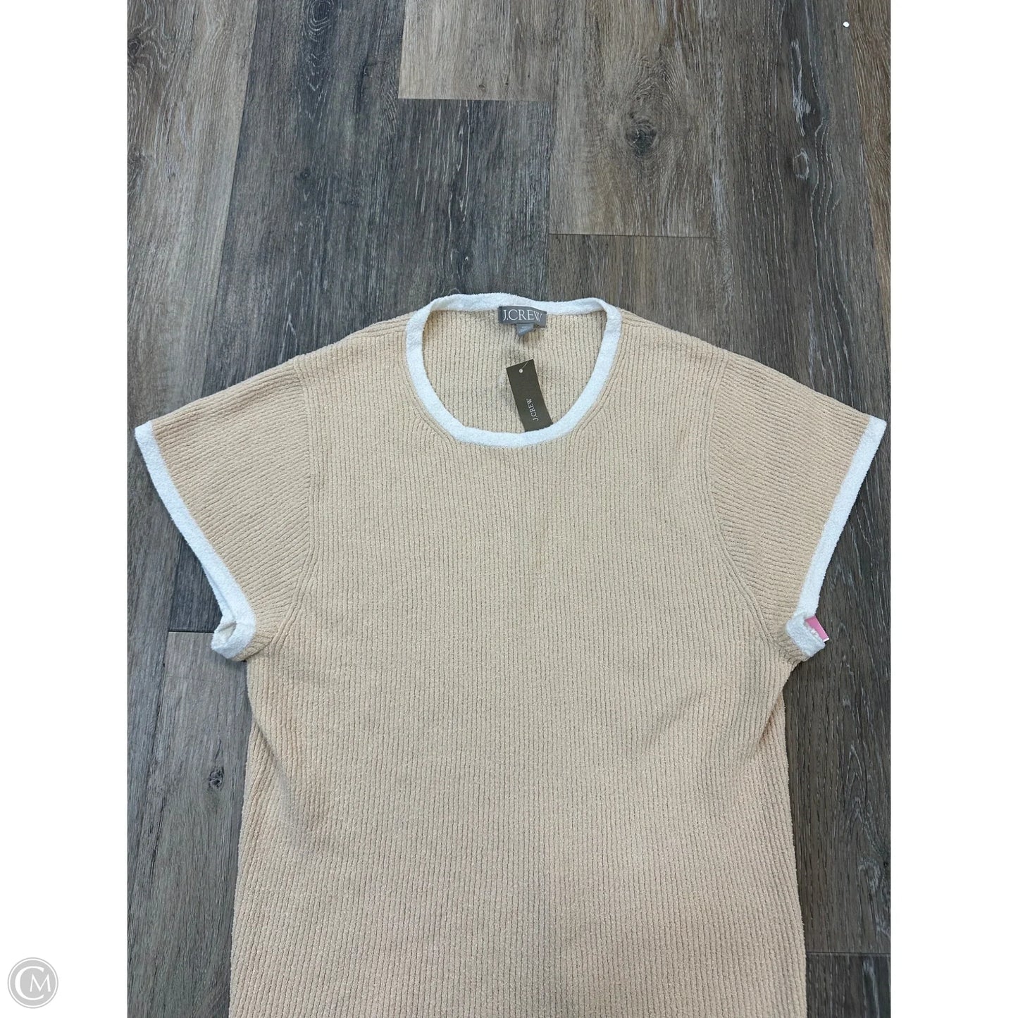 Top Short Sleeve By J. Crew In Cream, Size: Xxl