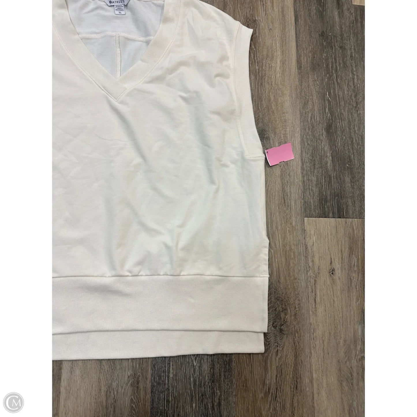 Top Short Sleeve By Athleta In Cream, Size: Xl