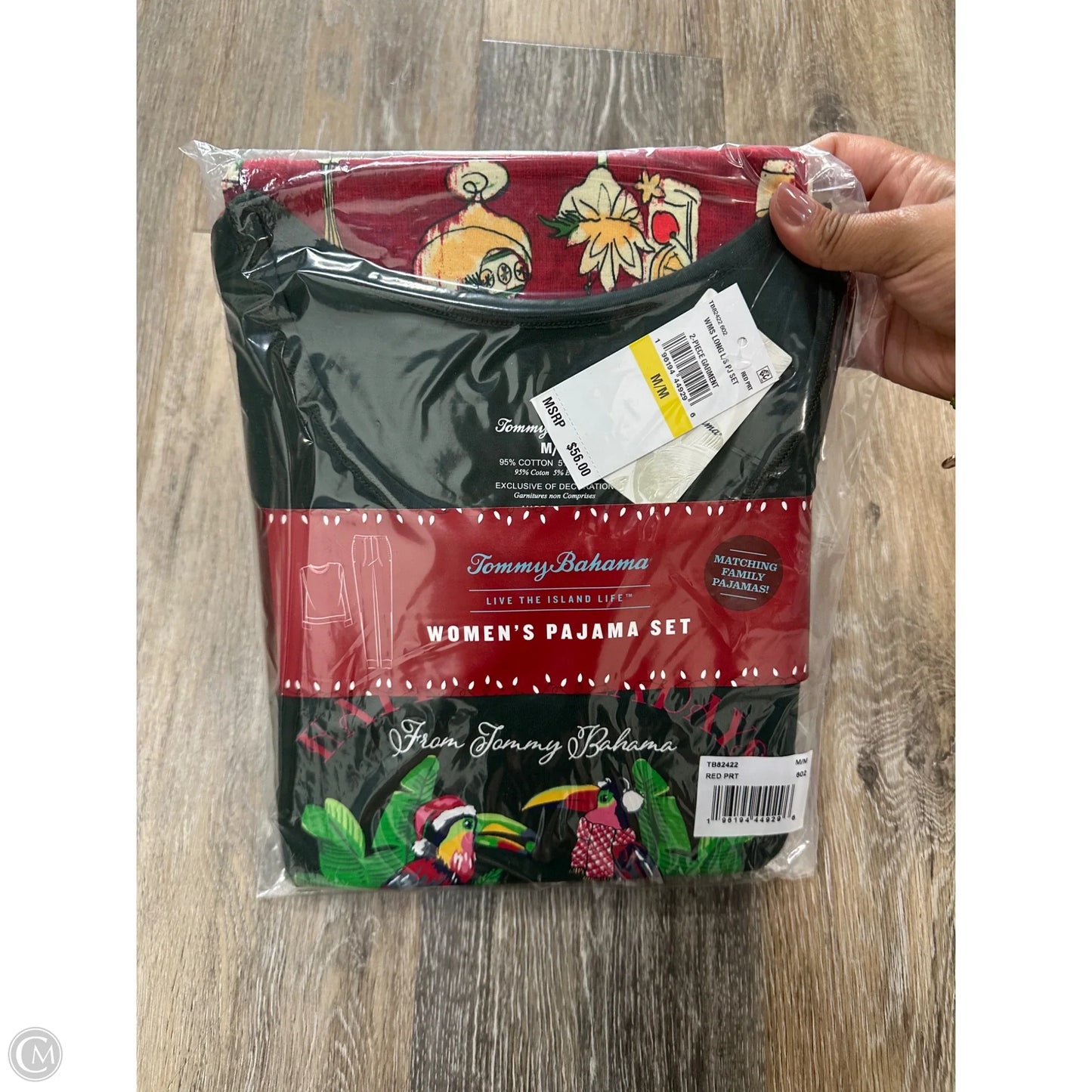 Pajamas 2pc By Tommy Bahama In Green & Red, Size: M