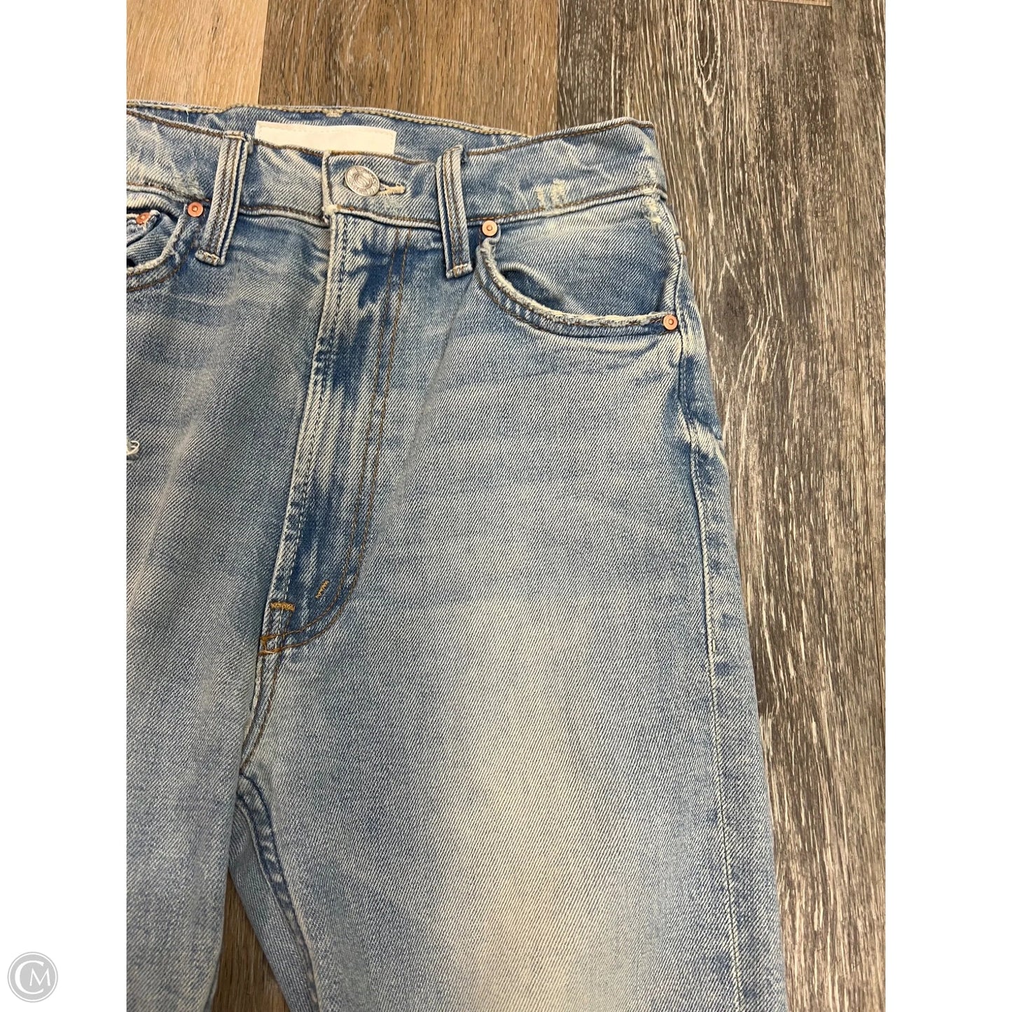 Jeans Straight By Mother In Blue Denim, Size: 2/26