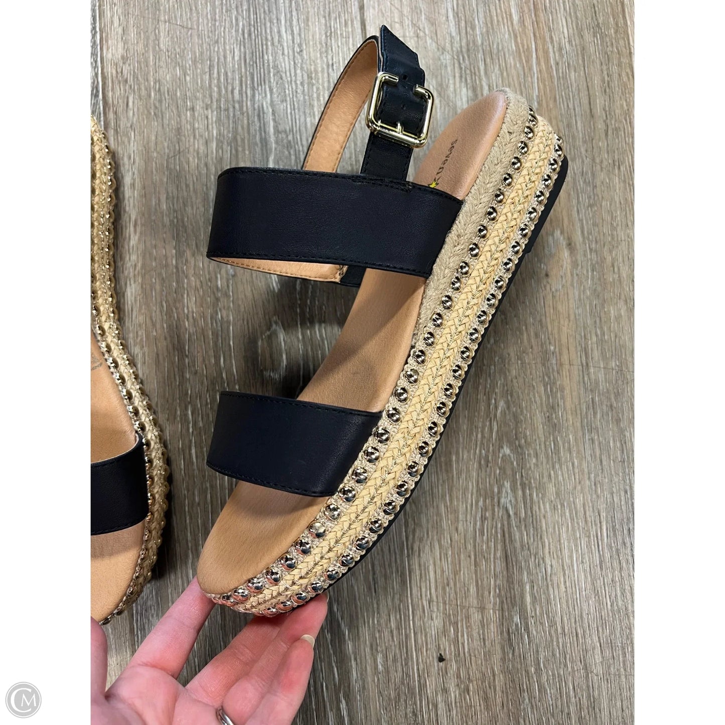 Sandals Heels Platform By Seven Dials In Black, Size: 9.5