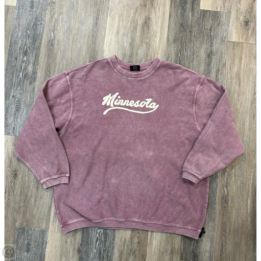 Sweatshirt Crewneck By Yesterdays Sportswear In Pink, Size: 2x