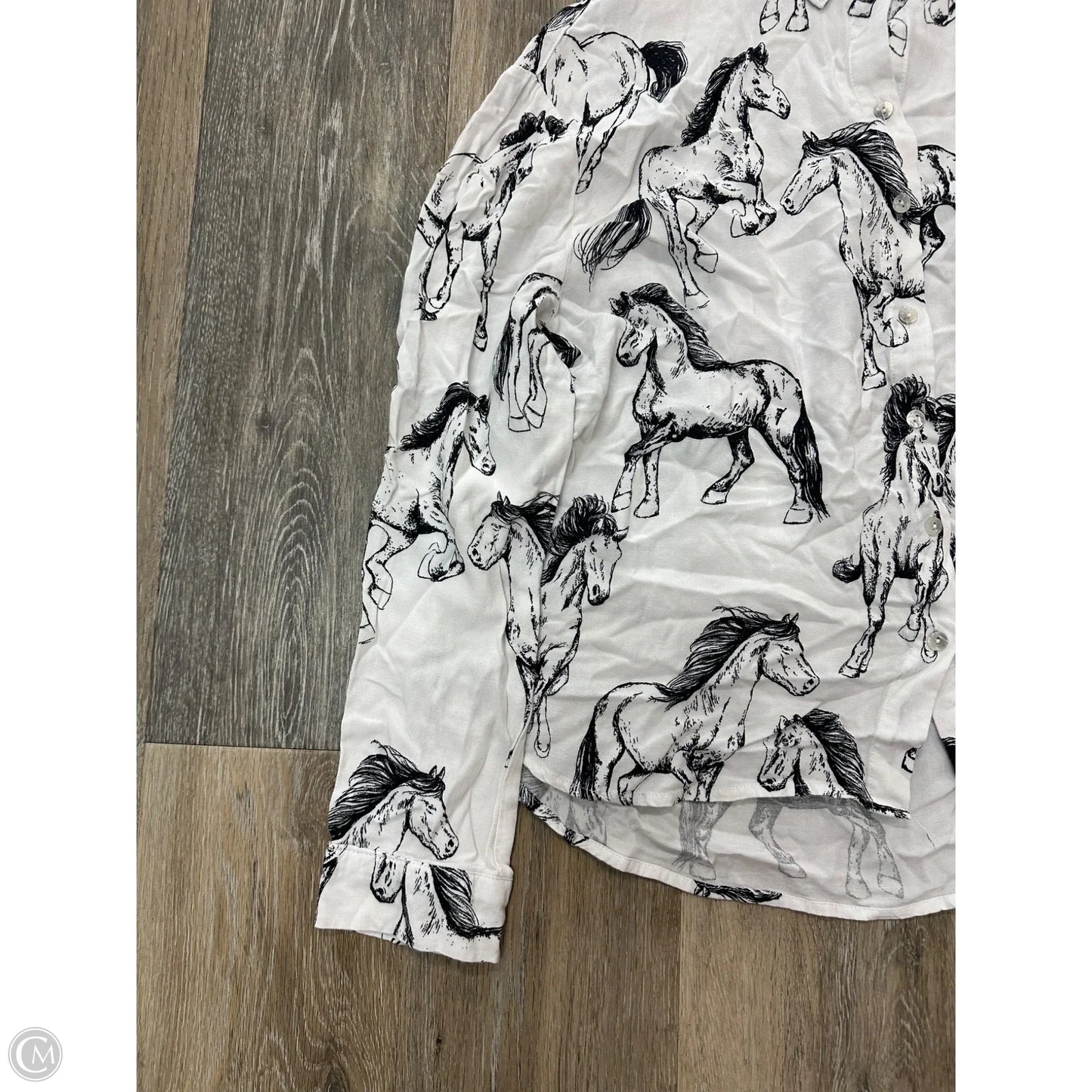 Blouse Long Sleeve By Jane And Delancey In White, Size: L