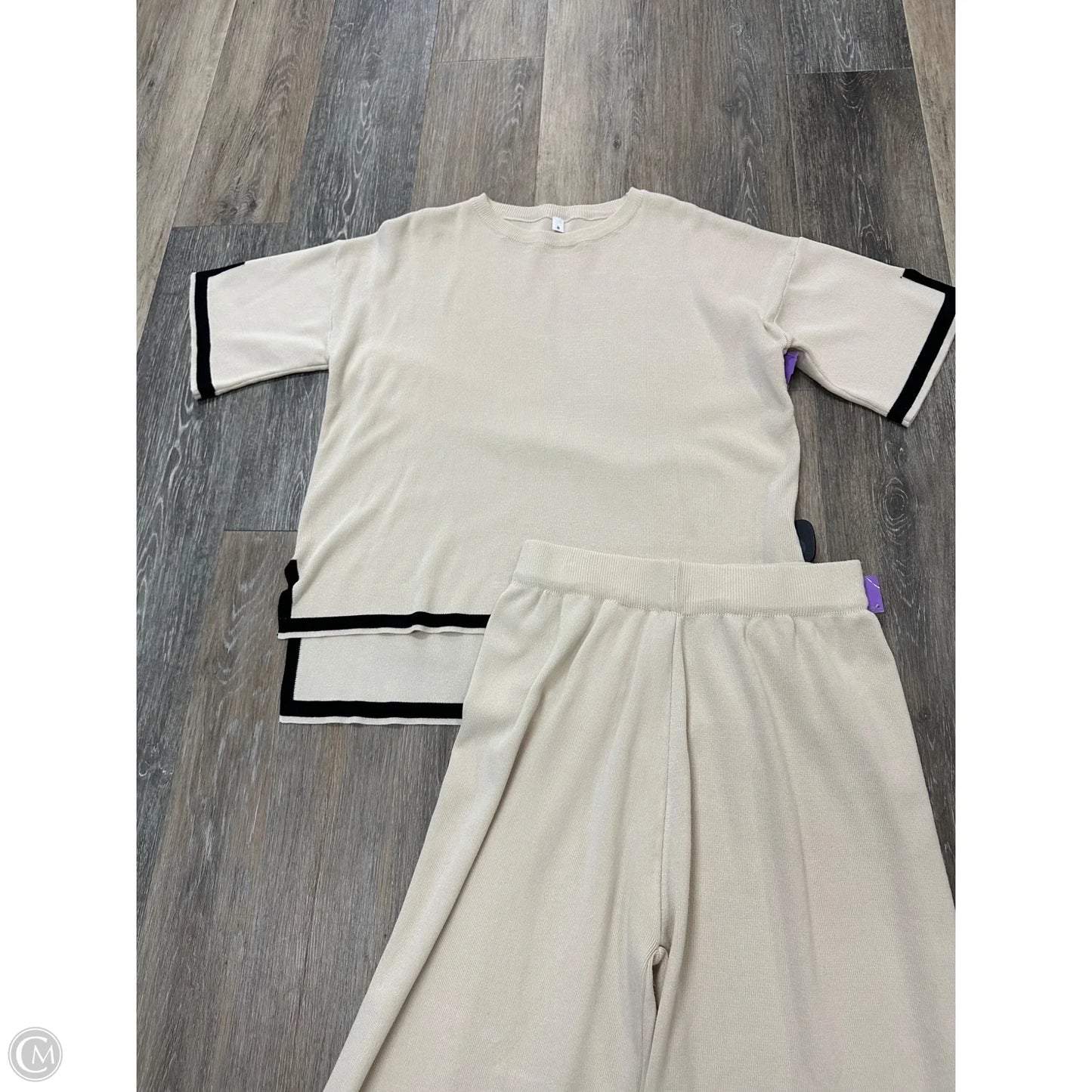 Lounge Set Pants By Clothes Mentor In Cream, Size: S