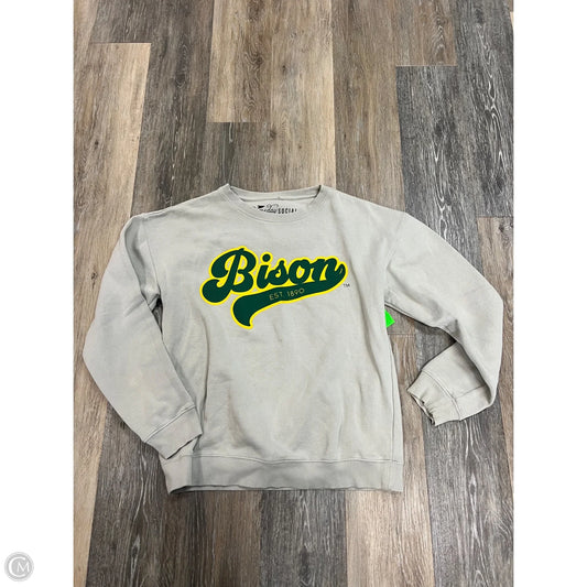 Athletic Sweatshirt By GAMEDAY Social In Grey, Size: M