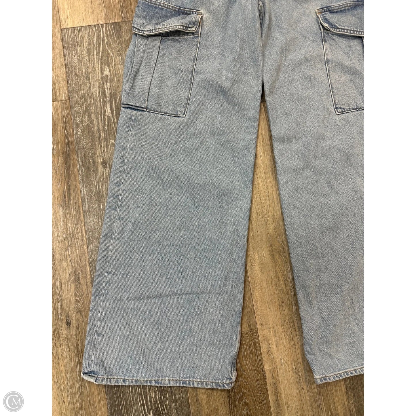 Jeans Wide Leg By Agolde In Blue Denim, Size: 6/28