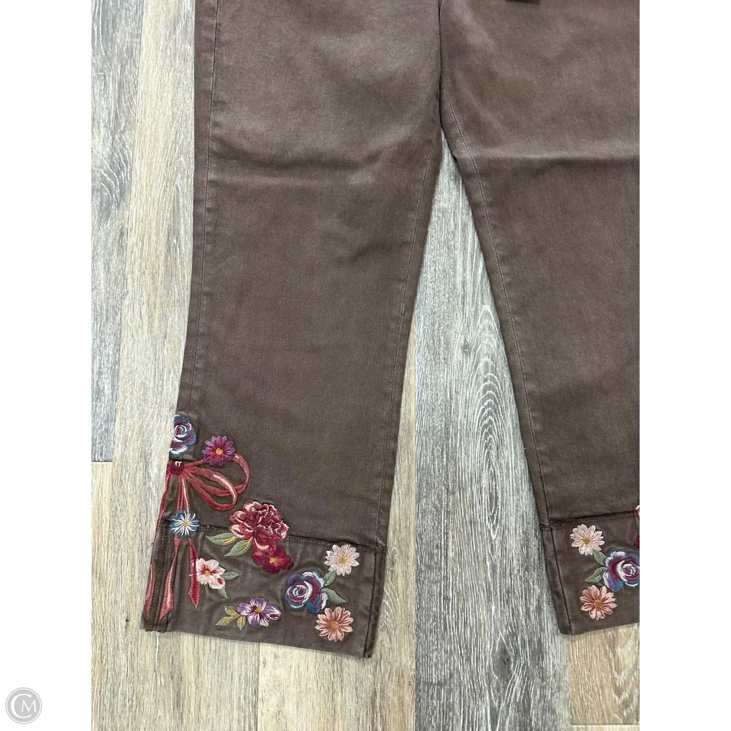 Jeans Straight By Driftwood In Brown Denim, Size: 14