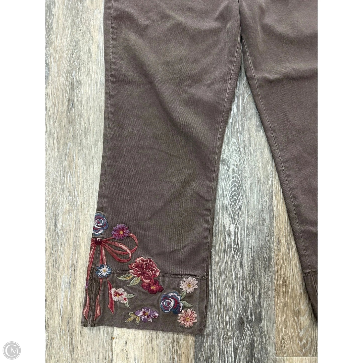 Jeans Straight By Driftwood In Brown Denim, Size: 14