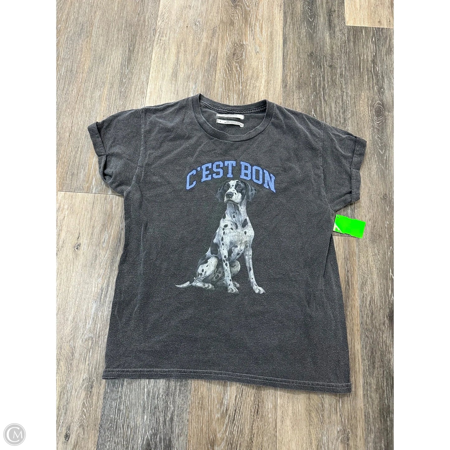 Top Short Sleeve By Anthropologie In Grey, Size: S