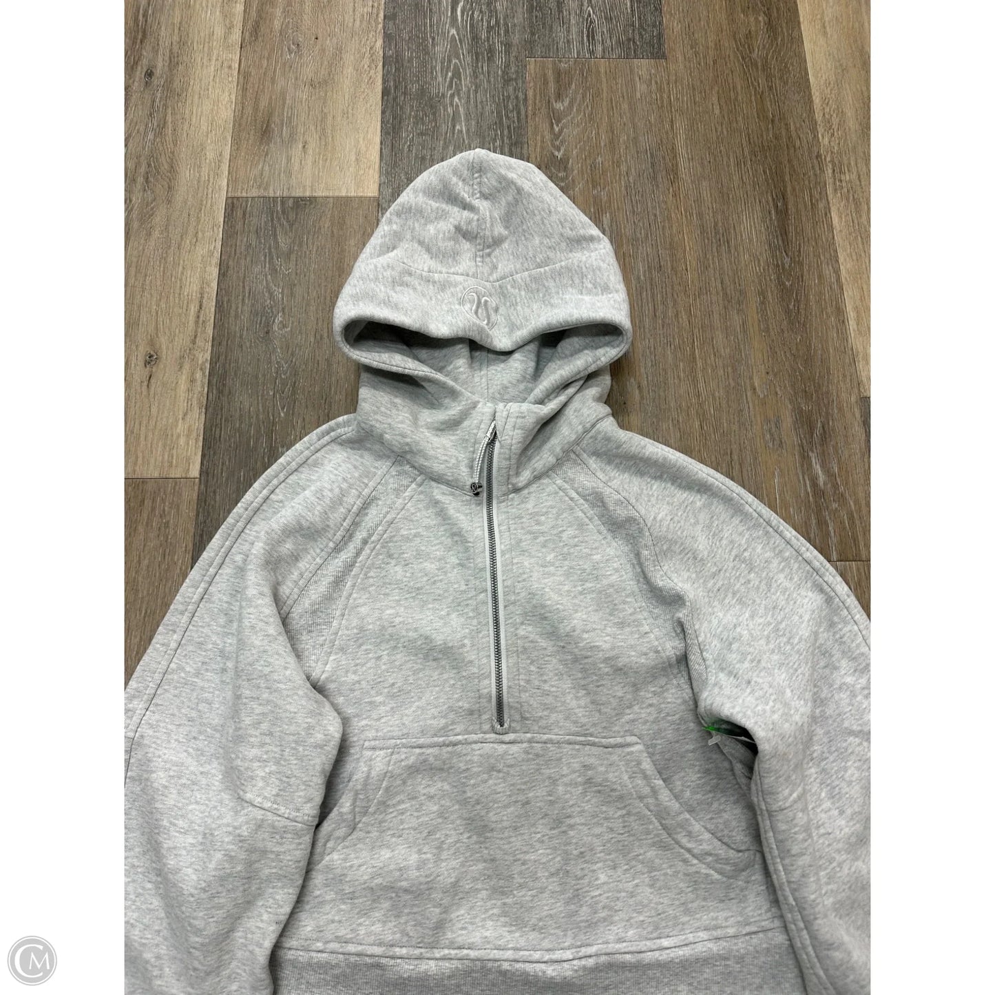 Athletic Sweatshirt Hoodie By Lululemon In Grey, Size: Xs