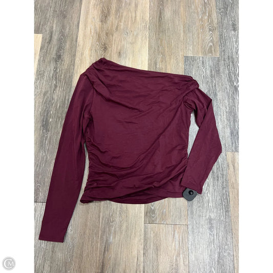 Top Long Sleeve By Abercrombie And Fitch In Purple, Size: L