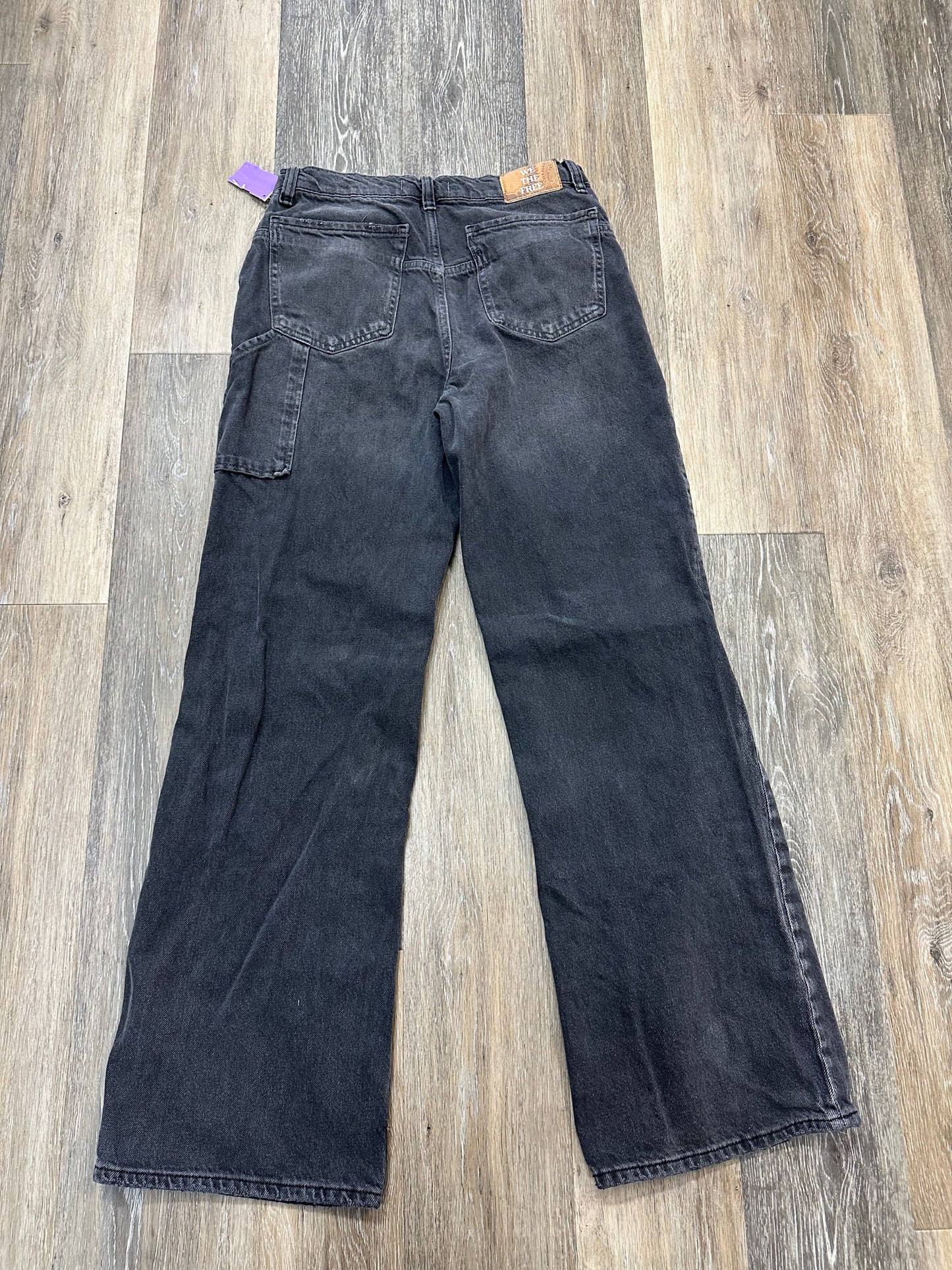 Jeans Wide Leg By We The Free In Black Denim, Size: 8