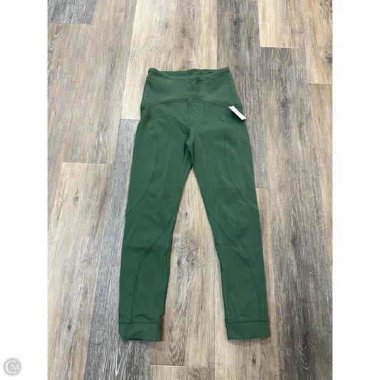 Athletic Capris By Lululemon In Green, Size: 4